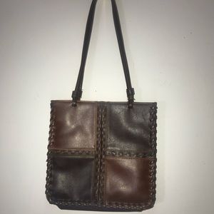 Faux leather patchwork mini purse